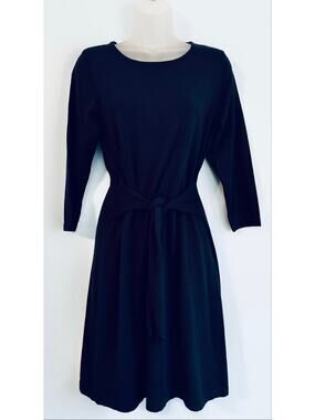 Tommy Bahama Dress Navy Blue Medium Knot Detail Pullover 3/4 Sleeve